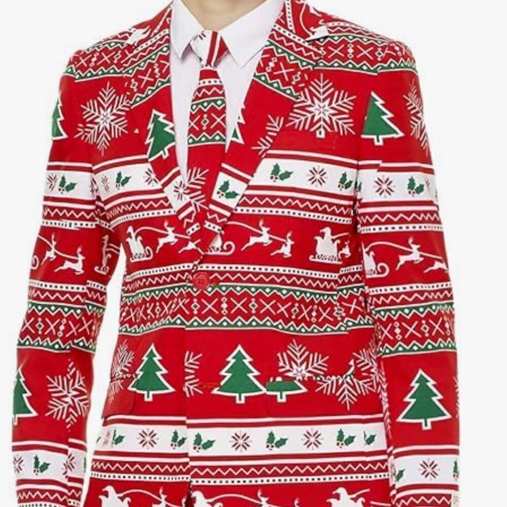 WINTER WONDERLAND OPPOSUITS BOYS SIZE 6 BLAZER WITH TIE
